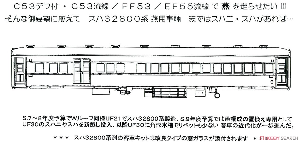 16番(HO) スハニ35700 (丸屋根 スハニ31形) プラ製ベースキット (組み立てキット) (鉄道模型) その他の画像1