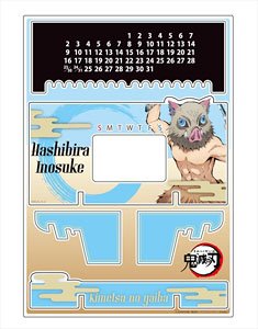 Demon Slayer: Kimetsu no Yaiba Acrylic Perpetual Calendar Inosuke Hashibira (Anime Toy)
