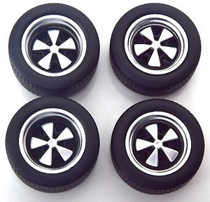 Tire Set Spoke Rims silver (ミニカー)