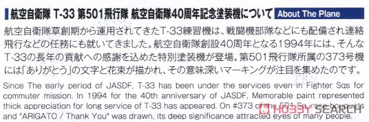 T-33 501sq JASDF 40th Anniversary (Plastic model) About item1