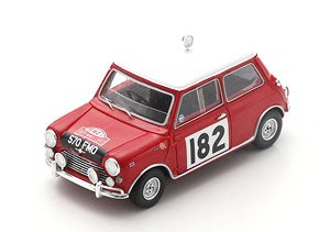 Morris Cooper S No.182 4th Monte Carlo Rally 1964 Timo Makinen Patrick Vanson (Diecast Car)