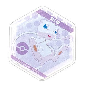Pokemon Honeycomb Acrylic Magnet (Mew) (Anime Toy)