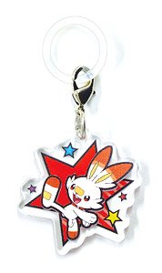 Pokemon Acrylic Marker Charm (Scorbunny Comic Art) (Anime Toy)