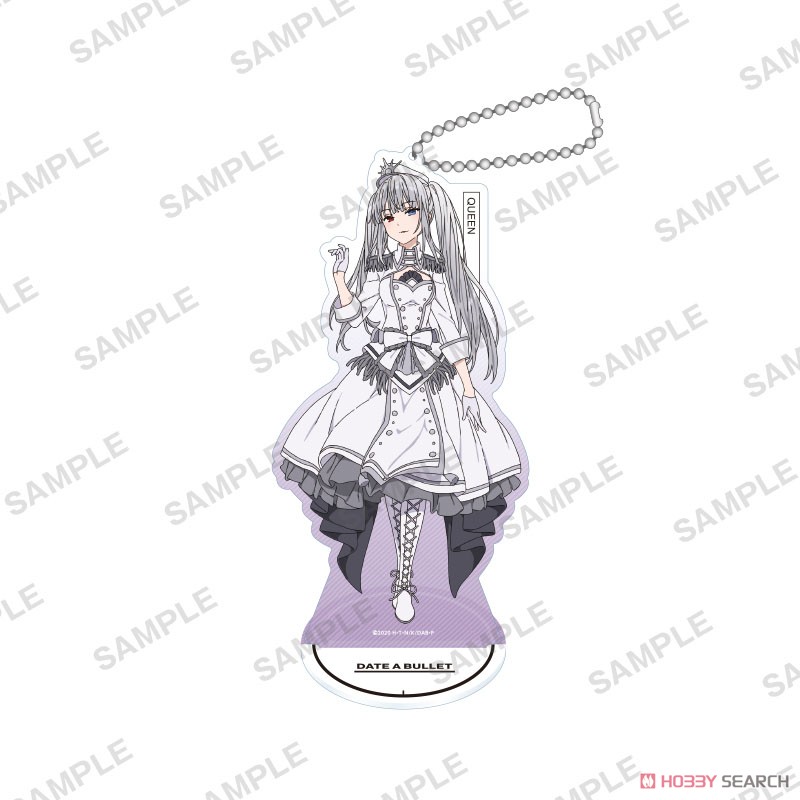 Date A Bullet Acrylic Stand Key Ring White Queen (Anime Toy) Item picture1