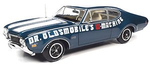 1969 Cutlass 442 Dr. Oldsmobile`s W-Machine Trophy Blue (Diecast Car)