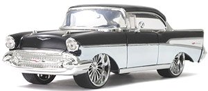 1957 Chevy Bel Air Black / White (Diecast Car)