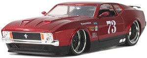 1973 Ford Mustang Mach 1 #73 Metallic Red (Diecast Car)