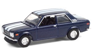 Tokyo Torque Series 9 - 1971 Datsun 510 - Custom Rich Blue with White Stripes (Diecast Car)