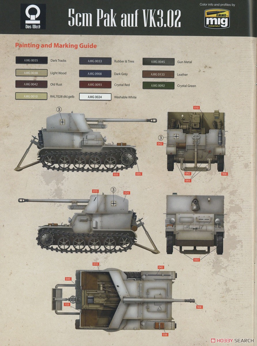 Pz.Sfl.Ia 5cm PaK 38 戦車駆逐車 VK3.02 (プラモデル) 塗装6