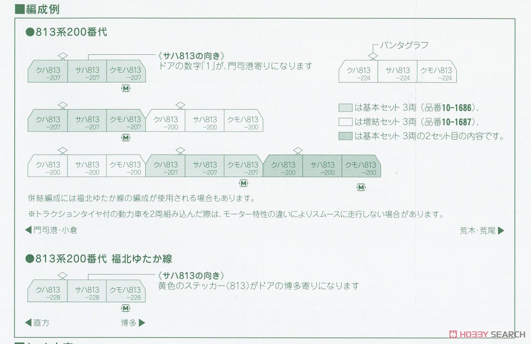 813系200番代 基本セット(3両) (基本・3両セット) (鉄道模型) 解説3