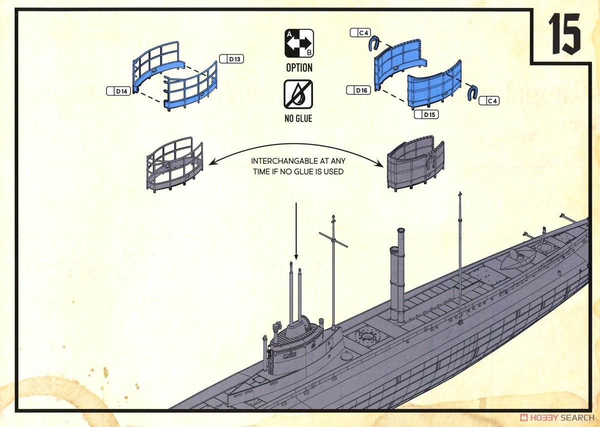 WWI ドイツ Uボート SM U9 (プラモデル) 設計図12