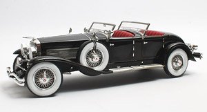 Duesenberg SJ 2608 J-582 Torpedo Pheaton Walker La Grande Black 1930 (Diecast Car)