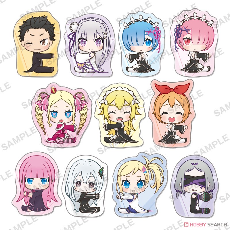 Re:Zero -Starting Life in Another World- Trading Acrylic Mugyutto Clip (Set of 11) (Anime Toy) 商品画像1