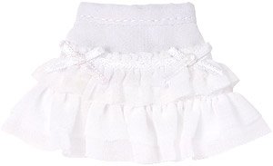 Sugar Chiffon Frilled Skirt (White) (Fashion Doll)