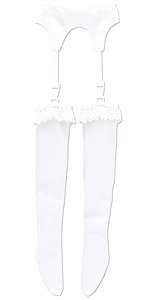 PNM 2Way Garter Belt Stockings (White) (Fashion Doll)