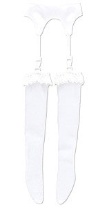 PNM 2Way Garter Belt Stockings (White) (Fashion Doll)