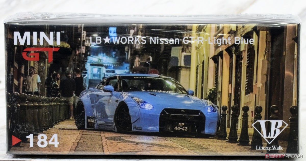 LB Works Nissan GT-R R35 Type1 Rear Wing Version 2 Light Blue Collection Garage Special (RHD) (Diecast Car) Package1