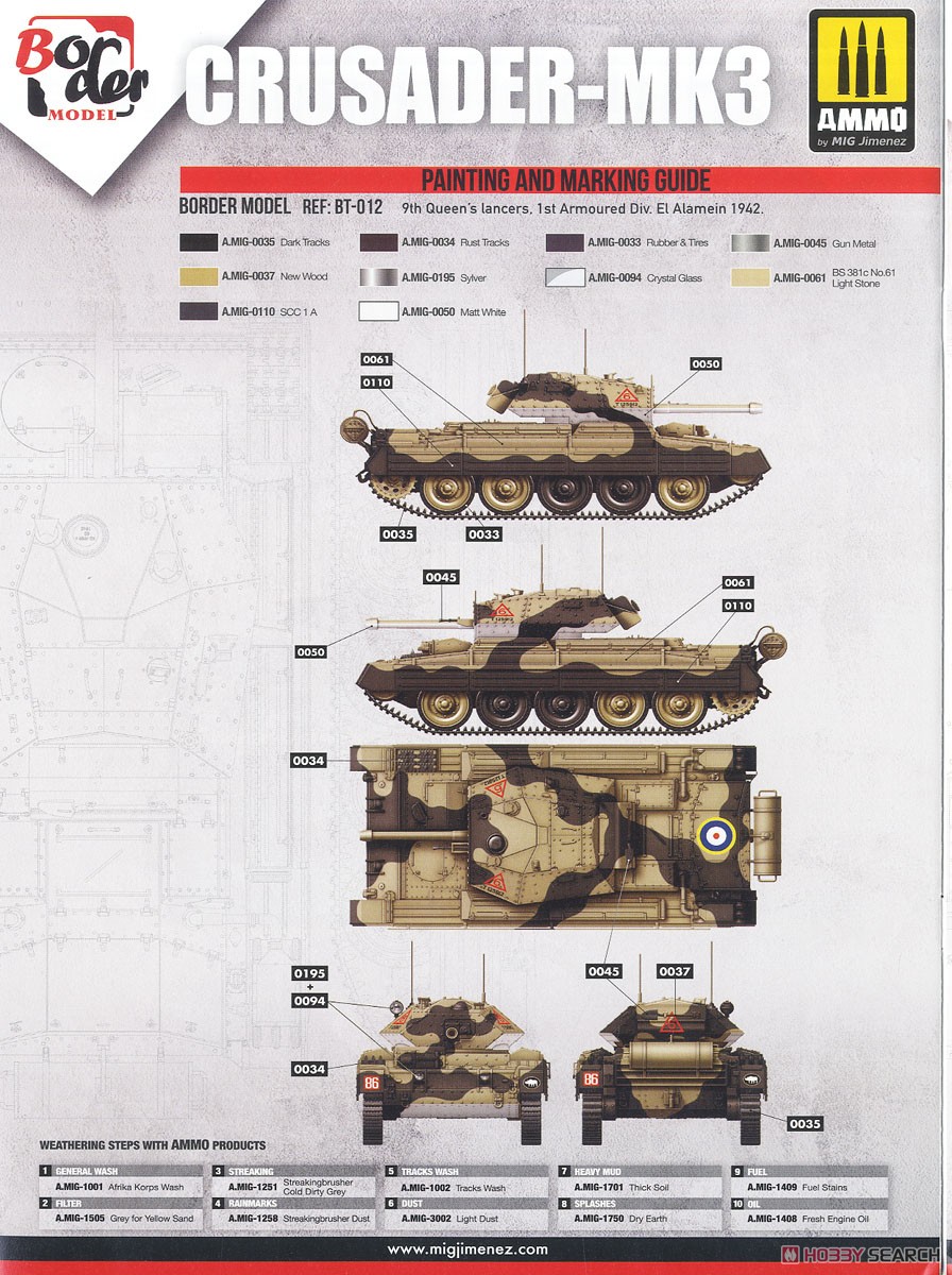 イギリス巡航戦車 クルセーダーMk.III (プラモデル) 塗装2