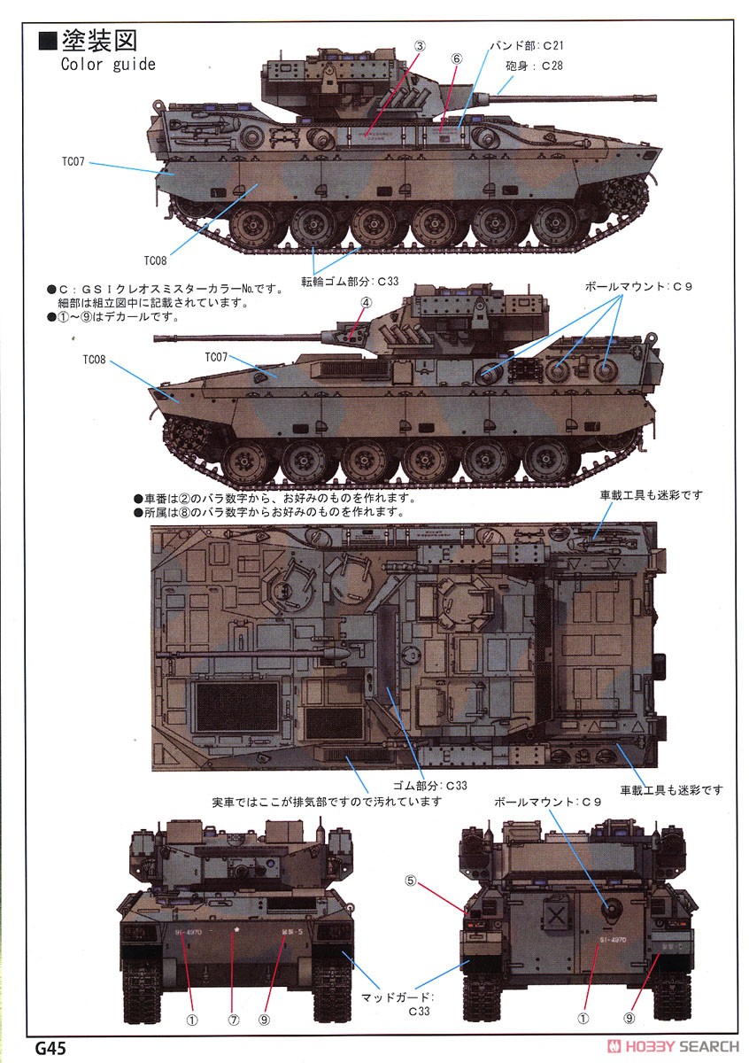 陸上自衛隊 89式装甲戦闘車 (プラモデル) 塗装4