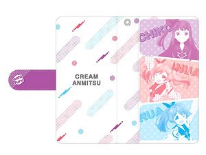 Dropout Idol Fruit Tart Notebook Type Smartphone Case Cream Anmitsu Ver. F Size (Anime Toy)