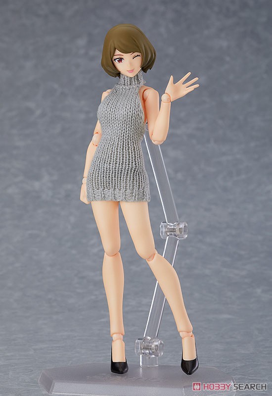 figma 女性body (チアキ) with バックレスセーターコーデ (フィギュア) 商品画像1