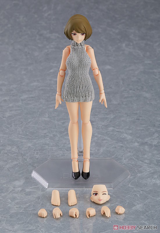 figma 女性body (チアキ) with バックレスセーターコーデ (フィギュア) 商品画像6