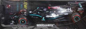 Mercedes-AMG Petronas Formula One Team W11 EQ Performance Lewis Hamilton 91st F1 Win Eifel GP 2020 With Pit Board w/Helmet (Diecast Car)