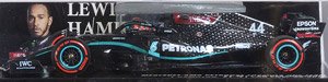 Mercedes-AMG Petronas Formula One Team W11 EQ Performance Lewis Hamilton 91st F1 Win Eifel GP 2020 With Pit Board w/Helmet (Diecast Car)