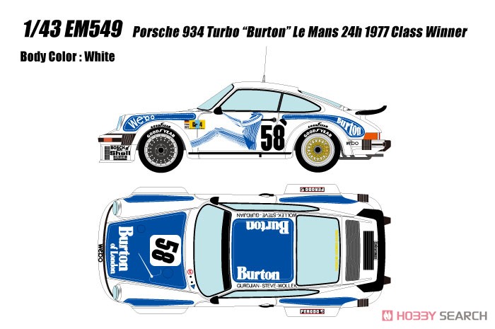 Porsche 934 Turbo `Burton` Le Mans 24h 1977 Class Winner No.58 Other picture1