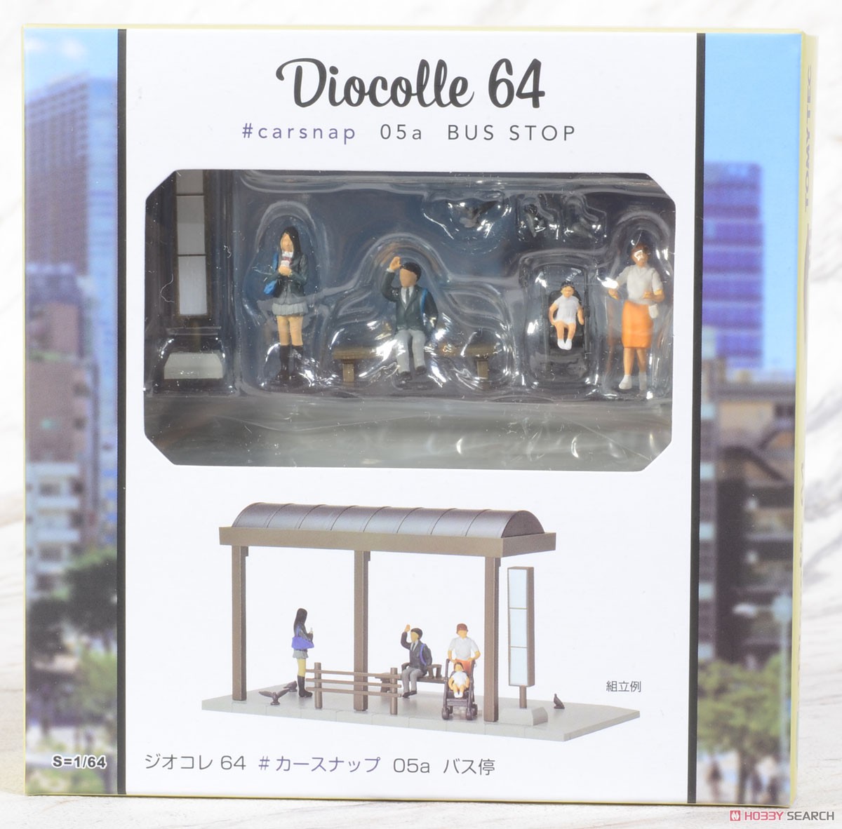 Diorama Collection64 #CarSnap05a Bus Stop (Diecast Car) Package1