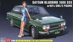 Datsun Bluebird 1600 SSS w/60`s Girls Figure (Model Car)