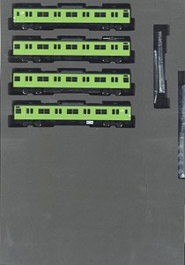 J.R. Commuter Train Series 103 (J.R. West, Black Sash, Olive Green) Standard Set (Basic 4-Car Set) (Model Train)