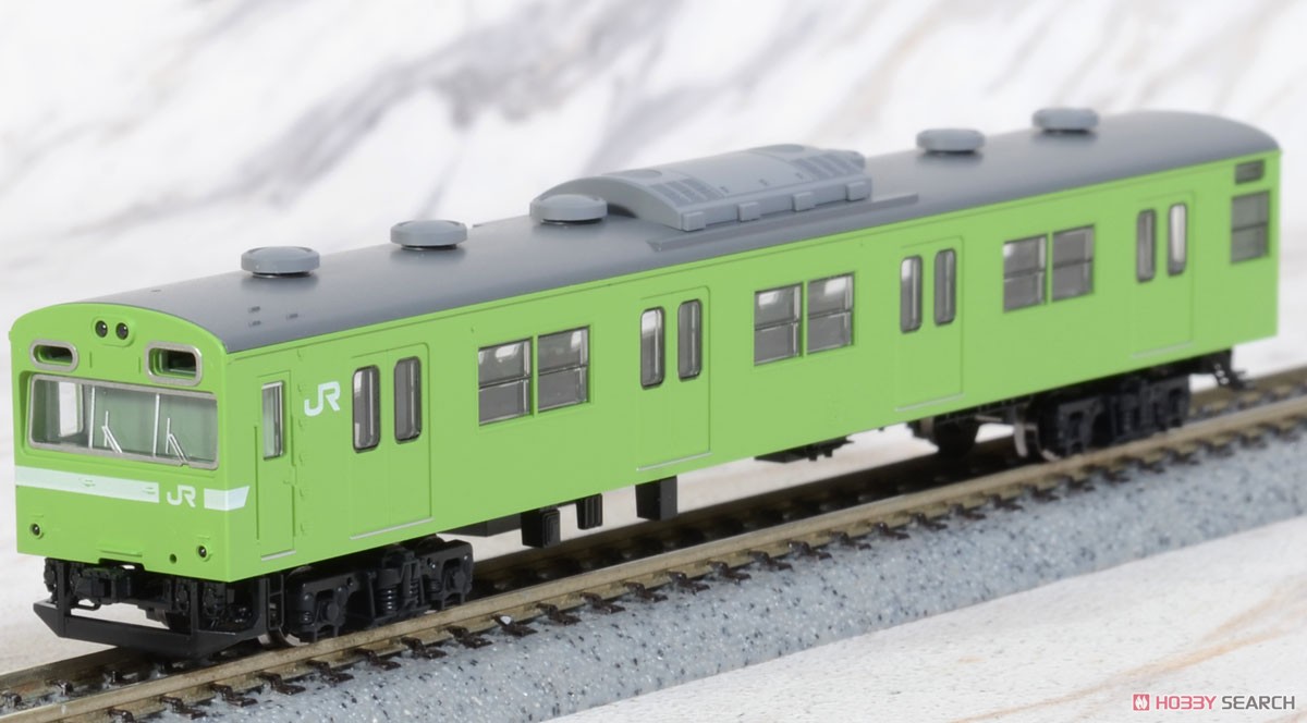 J.R. Commuter Train Series 103 (J.R. West, Black Sash, Olive Green) Standard Set (Basic 4-Car Set) (Model Train) Item picture3