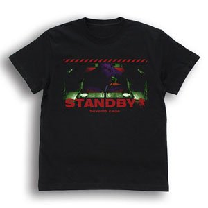 Evangelion Evangelion Unit 01 Standby T-Shirt Black L (Anime Toy)