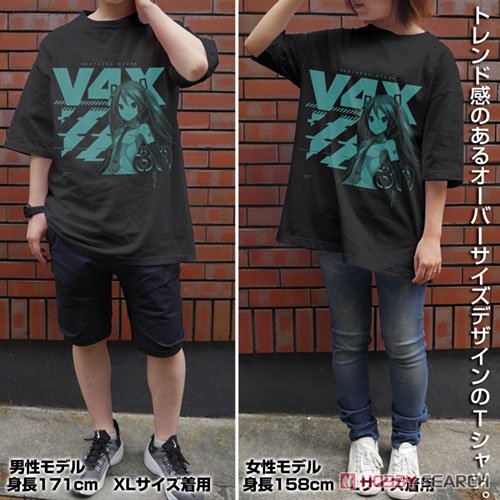 Hatsune Miku V4X Big Silhouette T-Shirt Black L (Anime Toy) Other picture2