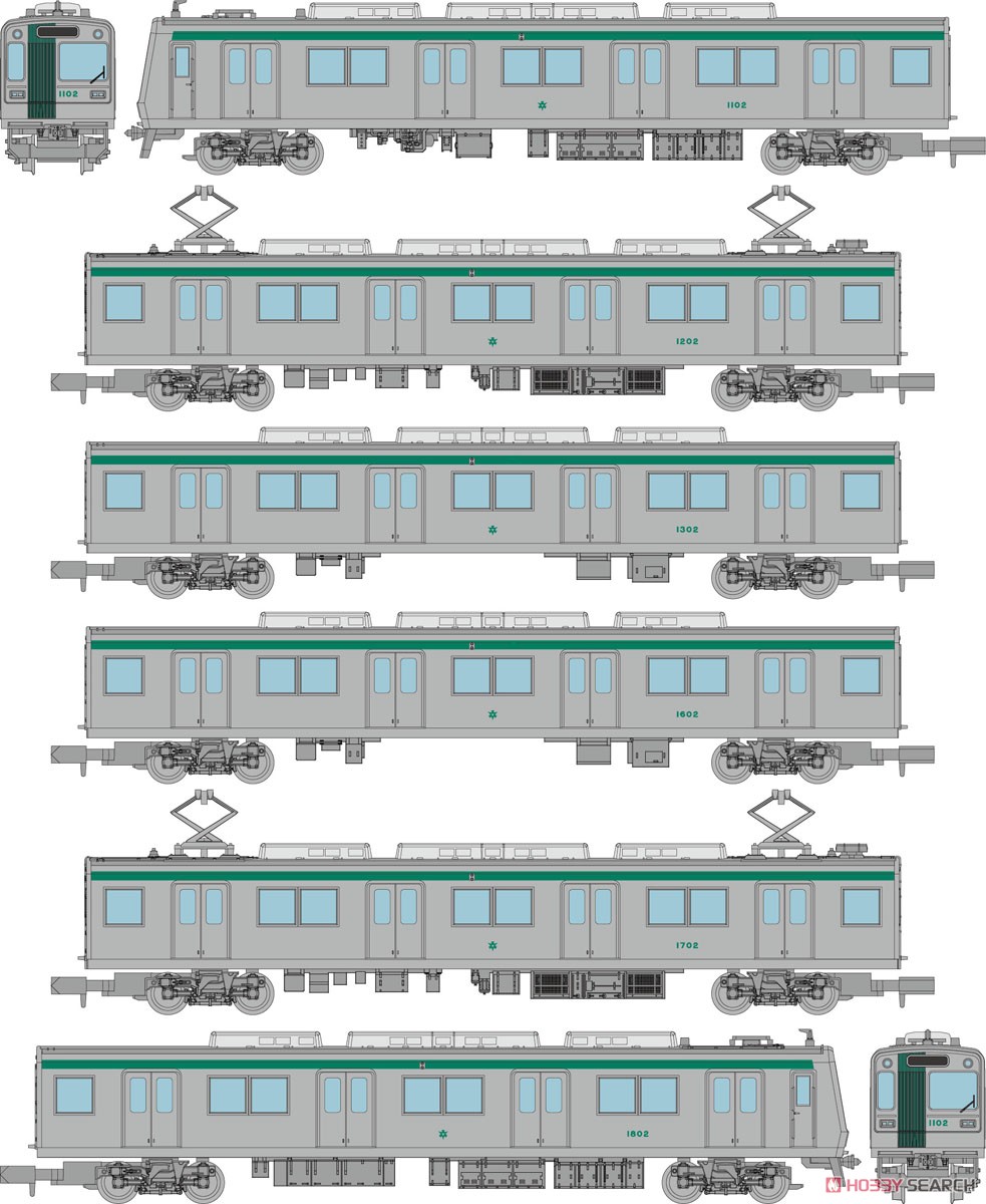 鉄道コレクション 京都市交通局 10系 1・2次車 6両セットA (6両セット) (鉄道模型) その他の画像1