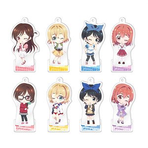 Rent-A-Girlfriend Trading Tehepero Acrylic Stand Key Ring (Set of 8) (Anime Toy)