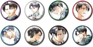 Attack on Titan Chara Badge Collection Art-Pic (Levi) (Set of 8) (Anime Toy)