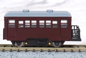 Gasolene Engine Railcar Basket Type (Color: Maroon / with Motor) (Model Train)
