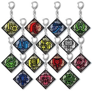 Monster Hunter Rise Weapon Icon Acrylic Mascot Collection (Set of 14) (Anime Toy)