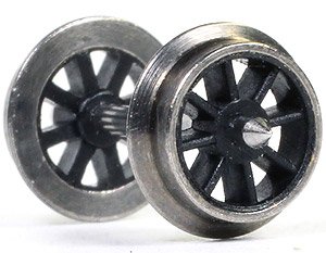 9mmゲージ φ5.7mm スポーク ピボット車輪 (両絶) (軸端長14.2mm) (2軸入) (鉄道模型)