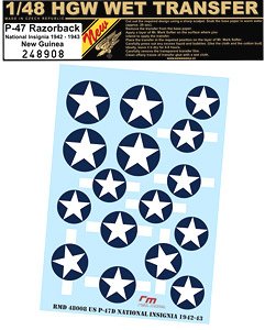 Decal for P-47 National Insignia 1942-1943 (Decal)
