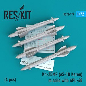 ロシア Kh-25MR 「カレン」空対地ミサイル w/APU-68ランチャー (4個入り) (プラモデル)