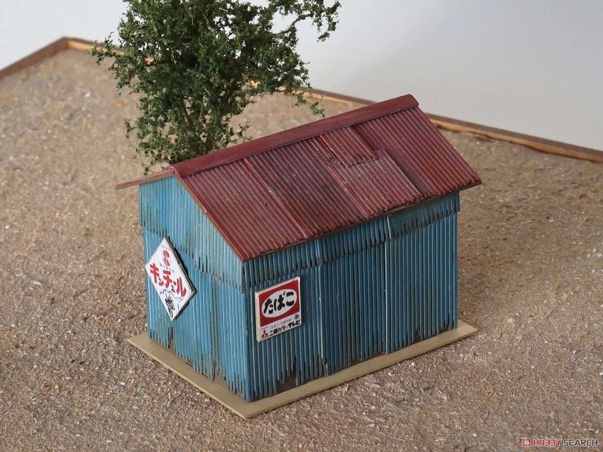 16番(HO) トタン小屋 (ホーロー看板付き) [1/80・未塗装] (組み立てキット) (鉄道模型) その他の画像1