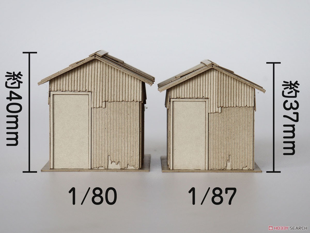 16番(HO) トタン小屋 (ホーロー看板付き) [1/80・未塗装] (組み立てキット) (鉄道模型) その他の画像7