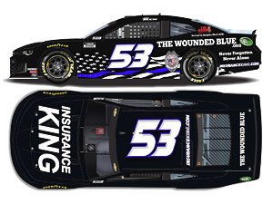 `ジョシュ・ビリッキ` インシュアランスキング/ザ・ウォンテッド・ブルー シボレー カマロ NASCAR 2020 (ミニカー)
