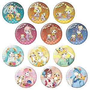 Hatsune Miku x Rascal 2020 Summer Large Can Badge Collection (Set of 12) (Anime Toy)