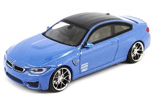 BMW M4 ヤスマリーナブルーメタリック w/Silver Wheel (ミニカー)