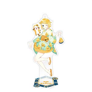 Hatsune Miku x Rascal 2020 Summer w/Stand Acrylic Key Ring Kagamine Rin (Anime Toy)