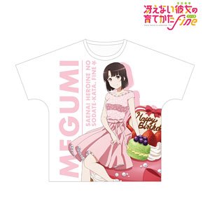 Saekano: How to Raise a Boring Girlfriend Fine [Especially Illustrated] Megumi Kato Birthday Ver. Full Graphic T-Shirt Unisex XL (Anime Toy)